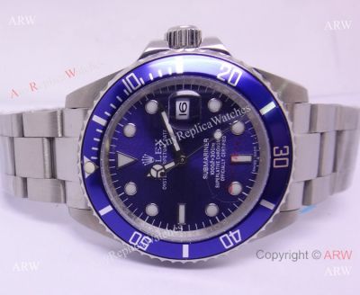 Classic Model Rolex Stainless Steel Submariner Blue Dial mens Watch Replica